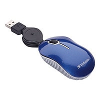 Verbatim Mini Travel Mouse Commuter Series - mouse - USB - blue