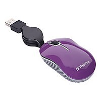 Verbatim Mini Travel Mouse Commuter Series - mouse - USB - purple
