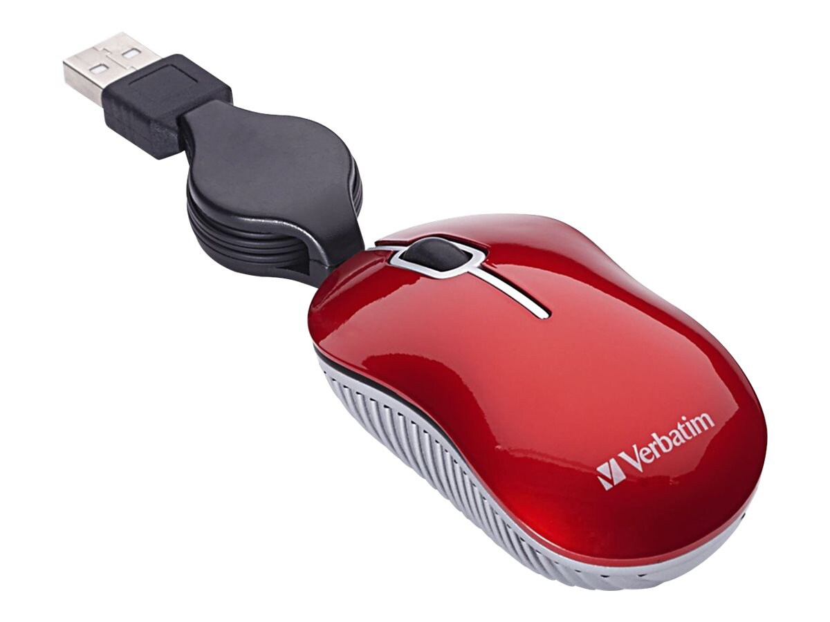 VERBATIM MINI OPTICAL MOUSE RED