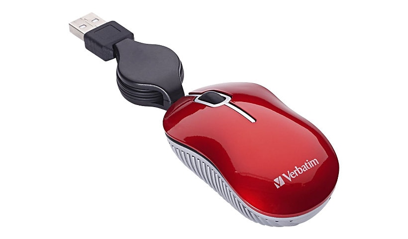 Verbatim Mini Travel Mouse Commuter Series - mouse - USB - red