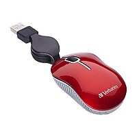 Verbatim Mini Travel Mouse Commuter Series - mouse - USB - red