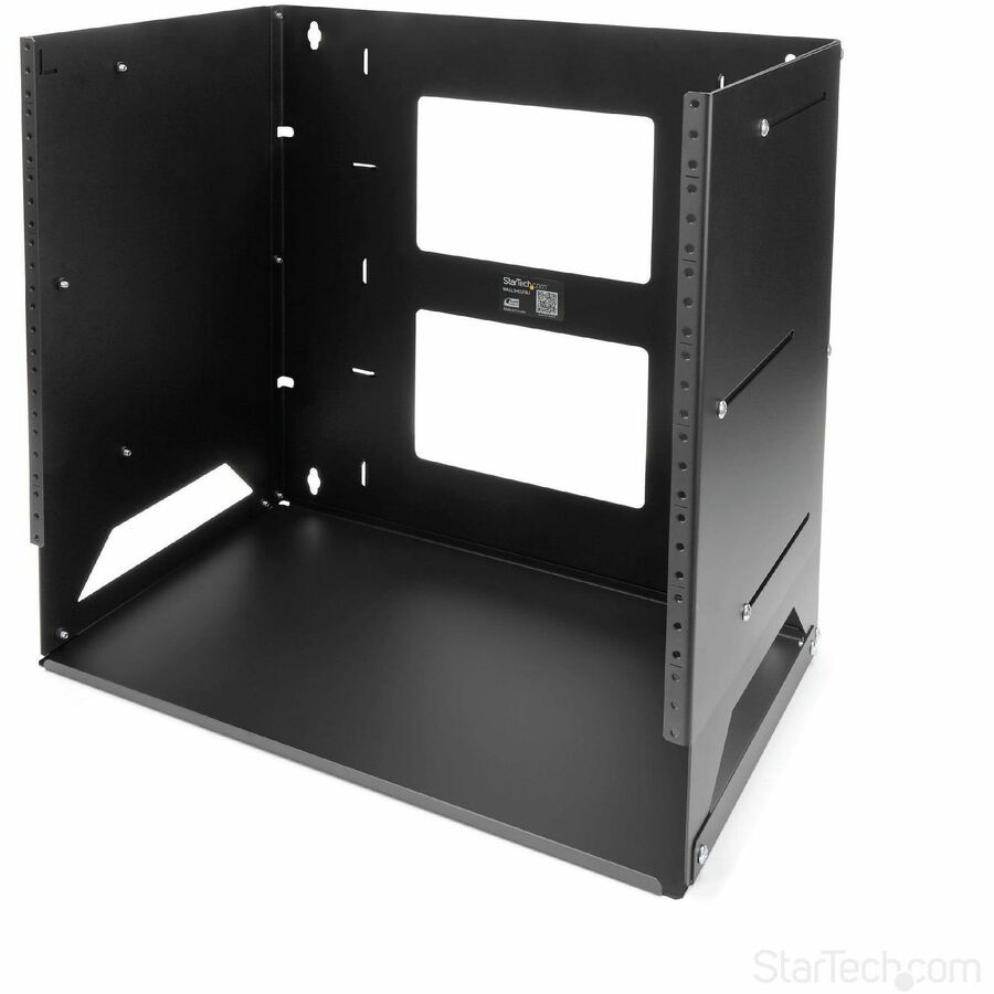 StarTech.com 2-Post 8U Open Frame Wall Mount Network Rack with Built-in She