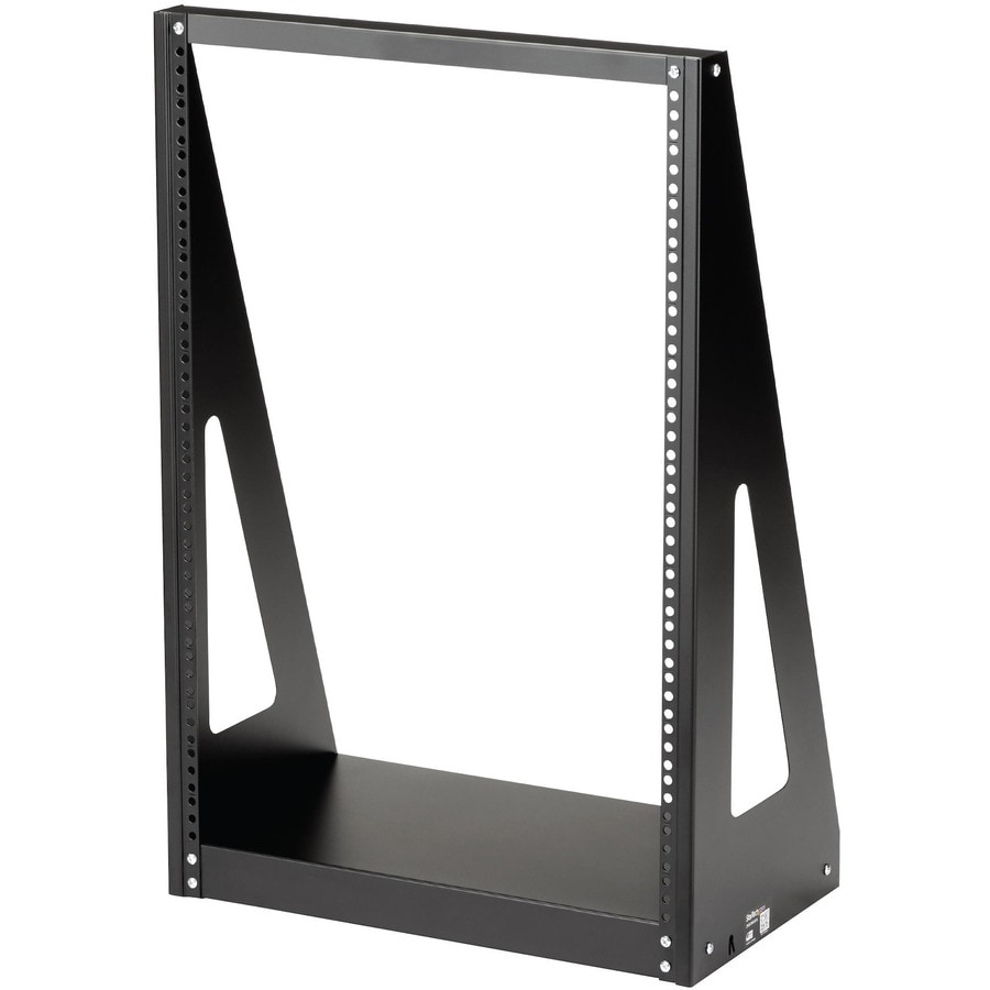 StarTech.com 2-Post 16U Heavy-Duty Desktop Server Rack, Small Open Frame 19in Network Rack for Home/Office IT Equipment,