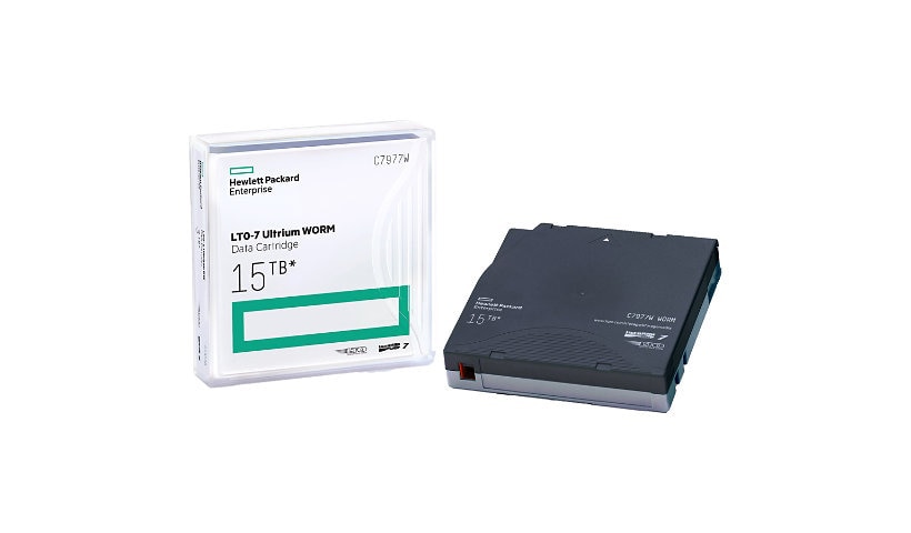 HPE Ultrium WORM Custom Labeled Data Cartridge - LTO Ultrium WORM 7 x 20 - 6 TB - storage media