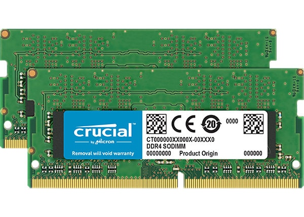 Crucial - DDR4 - 16 GB: 2 x 8 GB - SO-DIMM 260-pin