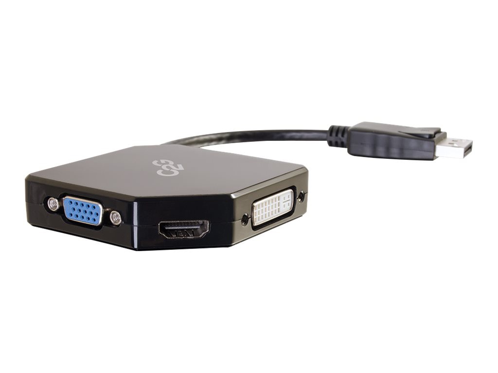 C2G DisplayPort to 4K HDMI, VGA, or DVI Adapter - DisplayPort Multiport Adapter - M/F