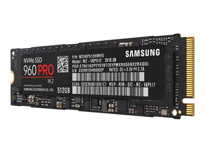Samsung 960 PRO MZ-V6P512BW - solid state drive - 512 GB - PCI Express 3.0 x4 (NVMe)