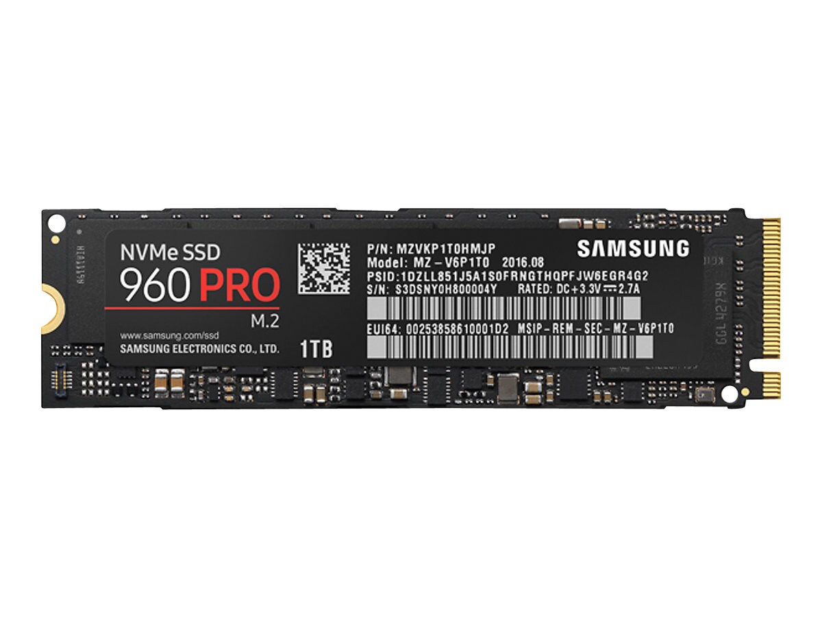Samsung 960 PRO MZ-V6P1T0BW - solid state drive - 1 TB - PCI Express 3.0 x4 (NVMe)