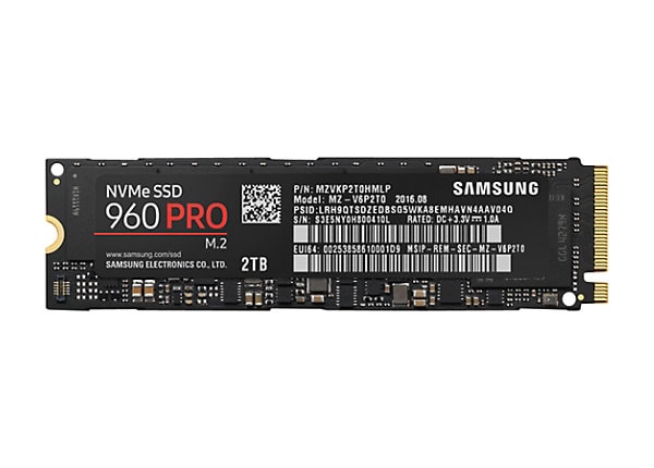 Samsung 960 PRO MZ-V6P2T0BW - solid state drive - 2 TB - PCI Express 3.0 x4 (NVMe)