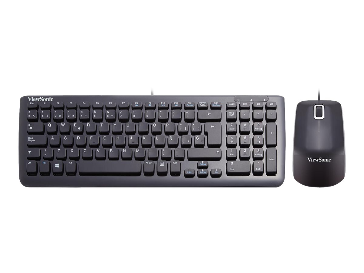 ViewSonic - keyboard and mouse set - Spanish - black