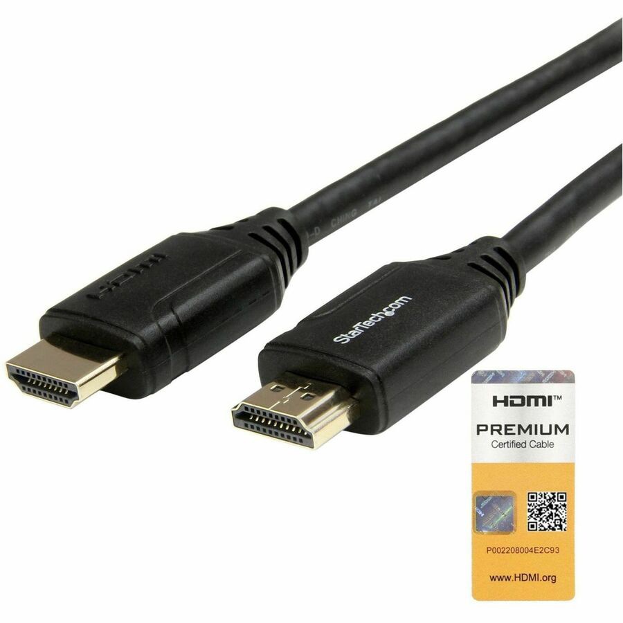 StarTech.com 3ft (1m) Premium Certified HDMI 2.0 Cable with Ethernet, High