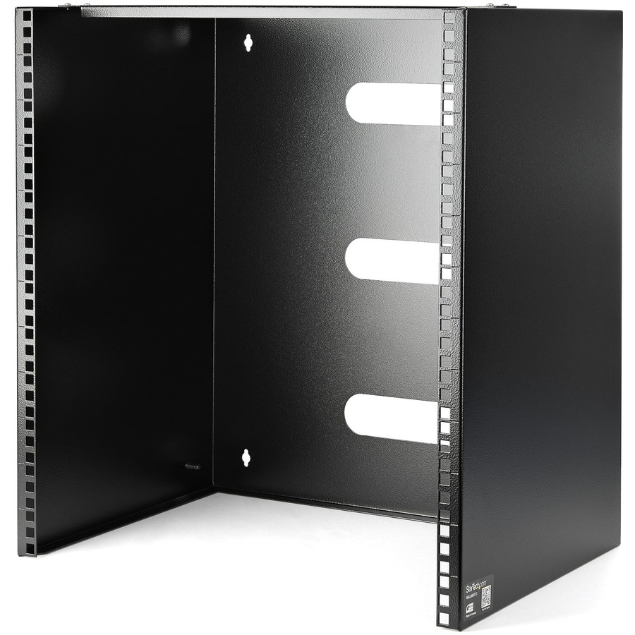 StarTech.com 12U Wall Mount Rack, 14in Deep, 19 inch Wall Mount Network Rack, Wall Mounting Patch Panel Bracket for