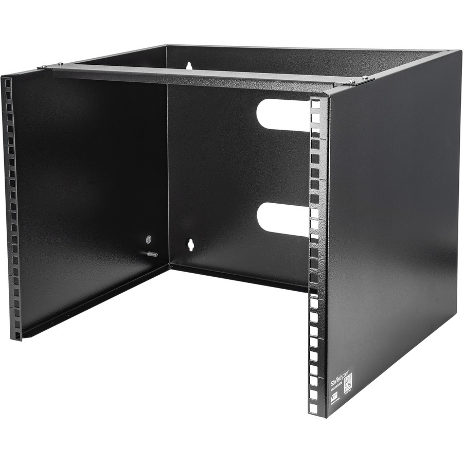 StarTech.com 8U Wall Mount Rack, 14in Deep, 19 inch Wall Mount Network Rack, Wall Mounting Patch Panel Bracket for