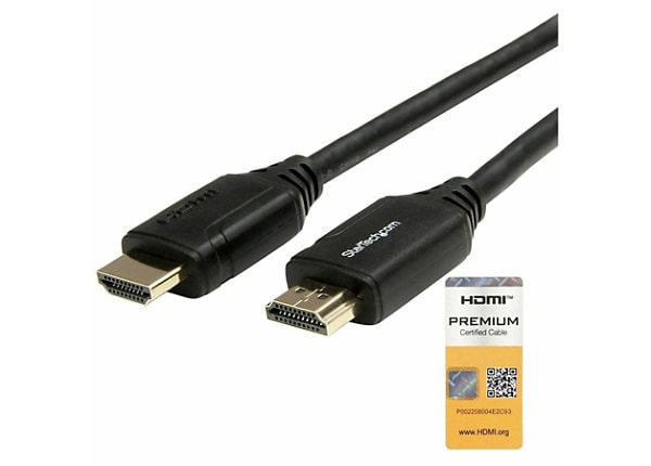 StarTech.com 6ft 2m Premium Certified HDMI 2.0 Cable w/Ethernet - High  Speed 4K 60Hz HDMI Cord HDR10