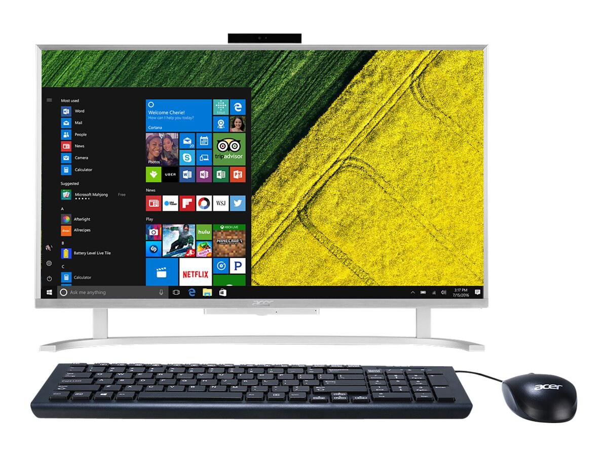 Acer Aspire C24-760_LusCi36100U - all-in-one - Core i3 6100U 2.3 GHz - 8 GB - 1 TB - LED 23.8"