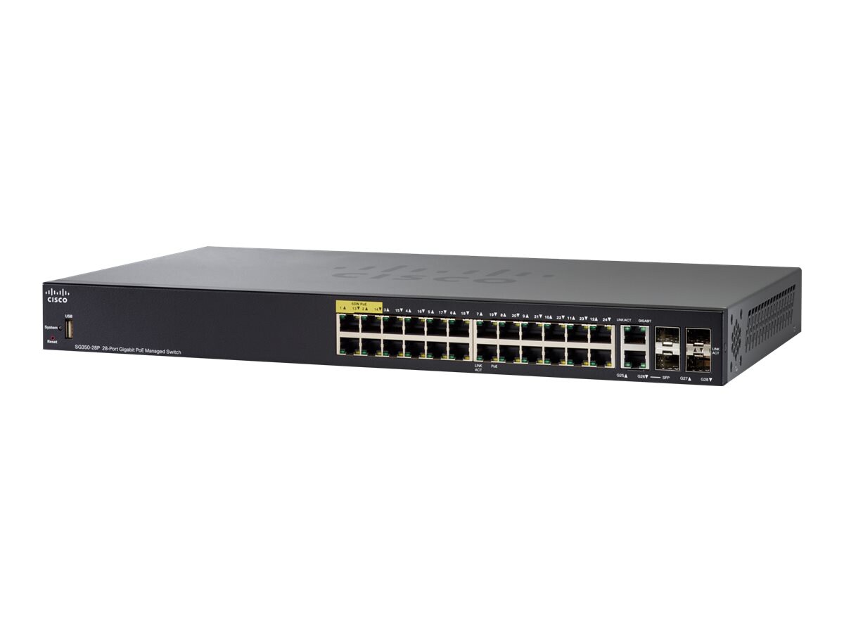 Cisco Small Business SG350-28P - commutateur - 28 ports - Géré - Montable sur rack