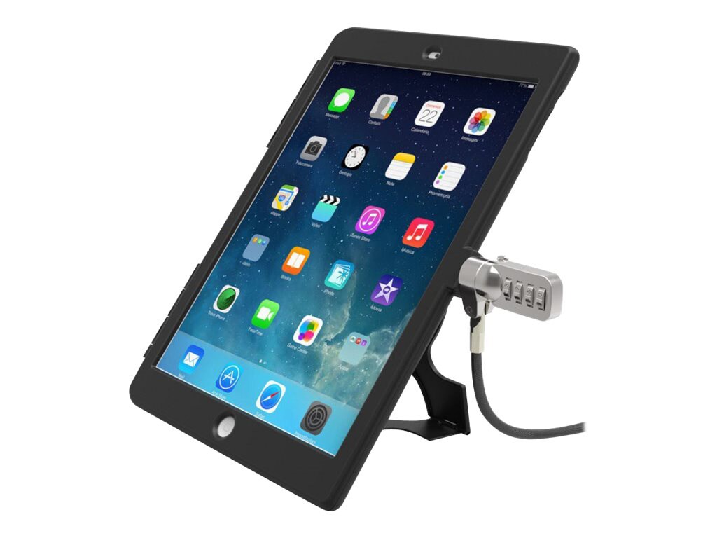 Compulocks iPad 9.7" Security Plastic Case Combination Cable Lock Black - p
