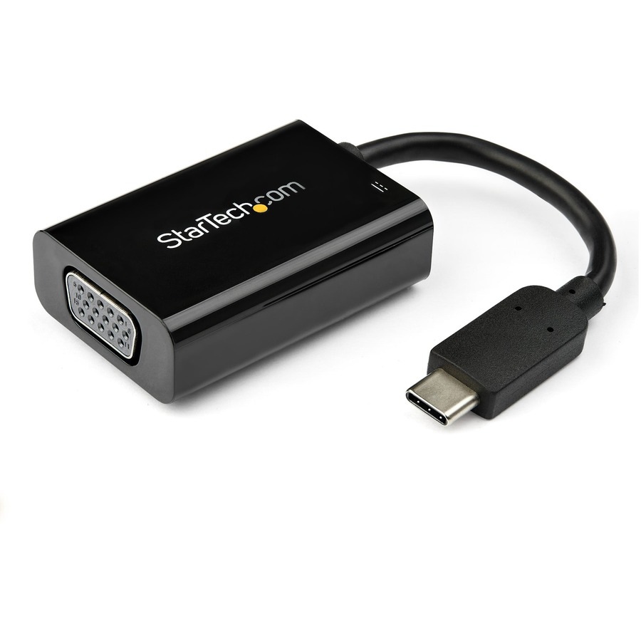 StarTech.com USB C to VGA Adapter - 60W Power Delivery Passthrough - USB Ty