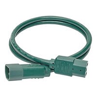 Eaton Tripp Lite Series PDU Power Cord, C13 to C14 - 10A, 250V, 18 AWG, 3 ft. (0.91 m), Green - power extension cable -