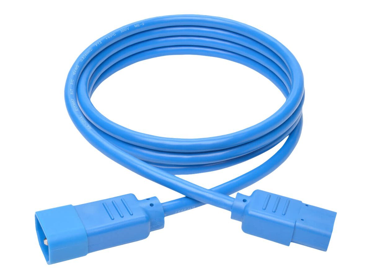 Tripp Lite 6ft Computer Power Extension Cord 10A 18 AWG C14 to C13 Blue 6'