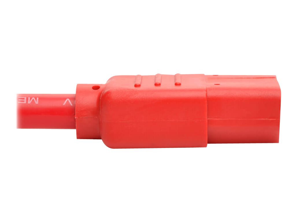 Thumbnail 3 of 8 for Eaton Tripp Lite Series Heavy-Duty PDU Power Cord, C13 to C14 - 15A, 250V, 14 AWG, 6 ft. (1.83 m), Red - power extension