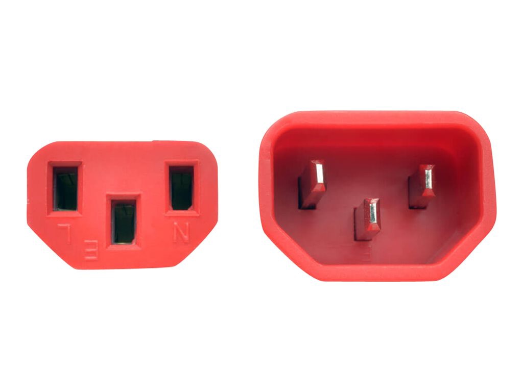 Thumbnail 6 of 8 for Eaton Tripp Lite Series Heavy-Duty PDU Power Cord, C13 to C14 - 15A, 250V, 14 AWG, 6 ft. (1.83 m), Red - power extension