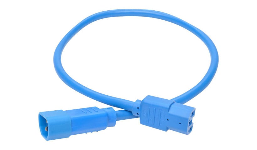Eaton Tripp Lite Series Power Cord C14 to C15 - Heavy-Duty, 15A, 250V, 14 AWG, 2 ft. (0.61 m), Blue - power extension