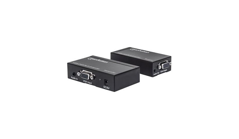 Manhattan VGA Cat5/5e/6 Extender, Extends video and audio signals up to 300