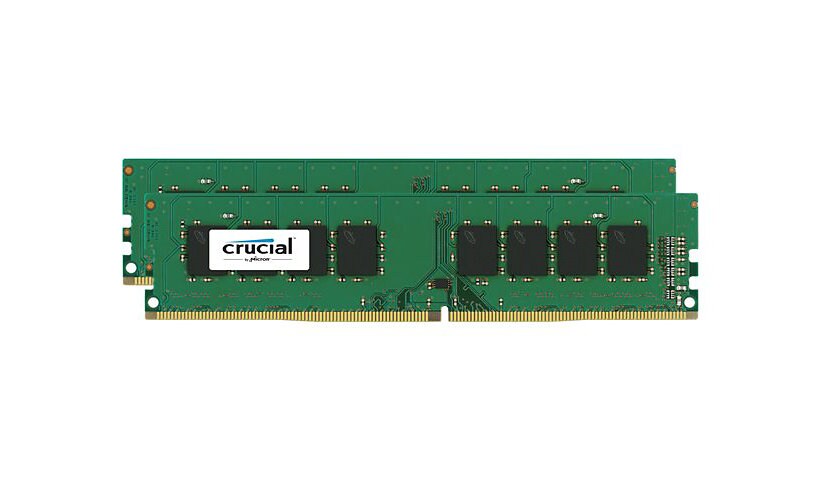 Crucial - DDR4 - kit - 16 GB: 2 x 8 GB - DIMM 288-pin - 2400 MHz / PC4-1920