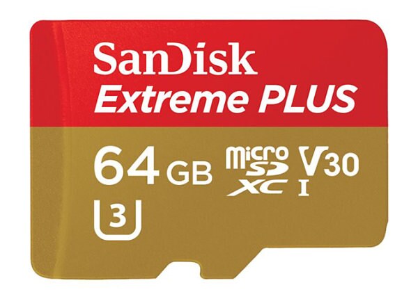 SanDisk Extreme PLUS - flash memory card - 64 GB - microSDXC UHS-I