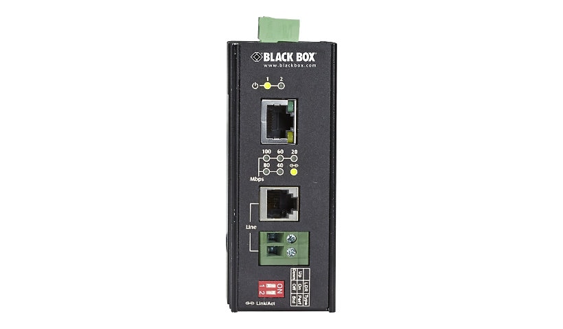 Black Box Hardened Industrial Ethernet Extender - network extender - 10Mb LAN, 100Mb LAN