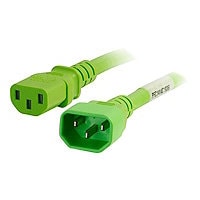 C2G 4ft 18AWG Power Cord (IEC320C14 to IEC320C13) - Green - power cable - I