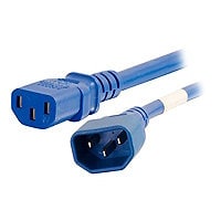 C2G 6ft Power Cord - 18 AWG - IEC320C14 to IEC320C13 - 250V/10A - Blue