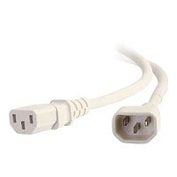 C2G 8ft 18AWG Power Cord (IEC320C14 to IEC320C13) - White - power cable - I