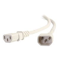 C2G 10ft 18AWG Power Cord (IEC320C14 to IEC320C13) - White - power cable -