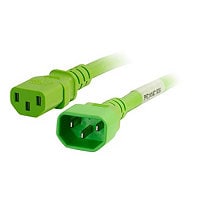 C2G 2ft 14AWG Power Cord (IEC320C14 to IEC320C13) - Green - power cable - I