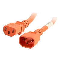 C2G 5ft 14AWG Power Cord (IEC320C14 to IEC320C13) - Orange - power cable -