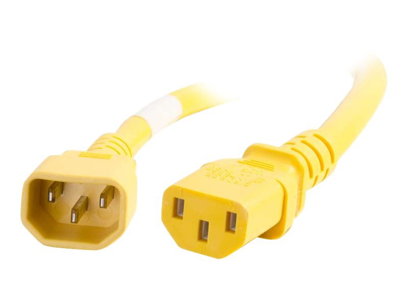 C2G 8FT C14 TO C13 14/3 SJT YELLOW