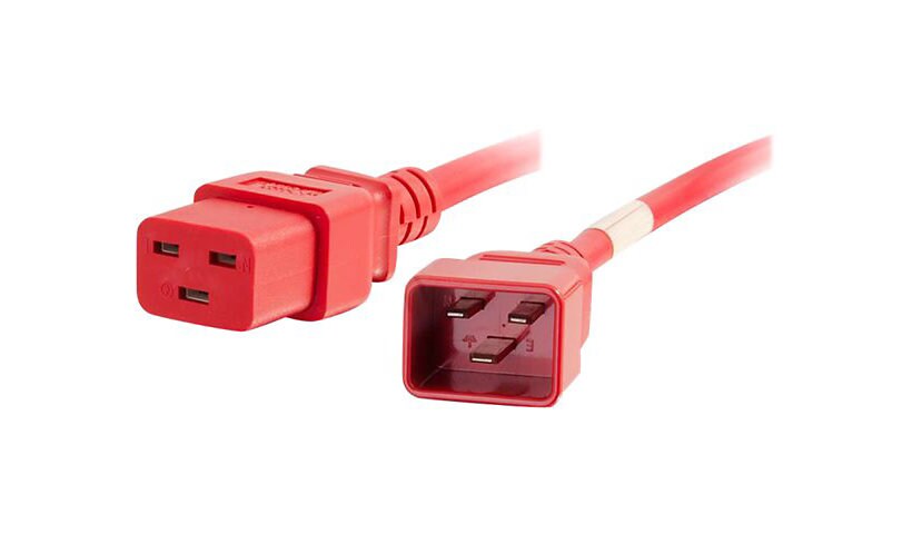 C2G 4ft 12AWG Power Cord (IEC320C20 to IEC320C19) -Red - power cable - IEC