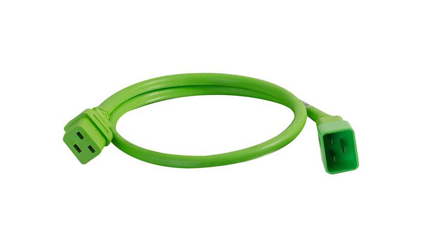 C2G 5ft 12AWG Power Cord (IEC320C20 to IEC320C19) - Green - power cable - I