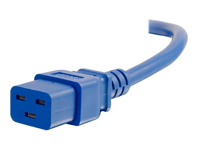 C2G 10ft 12AWG Power Cord (IEC320C20 to IEC320C19) - Blue - power cable - I