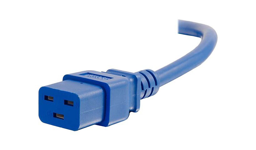 C2G 10ft 12AWG Power Cord (IEC320C20 to IEC320C19) - Blue - power cable - I