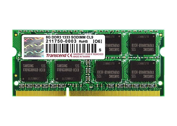 TRANSCEND 8GB DDR3 1333 SO-DIMM CL9