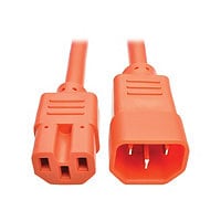 Eaton Tripp Lite Series Power Cord C14 to C15 - Heavy-Duty, 15A, 250V, 14 AWG, 3 ft. (0.91 m), Orange - power cable -
