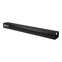 StarTech.com Vertical Cable Organizer with Finger Ducts - Vertical Cable Management Panel - Rack-Mount Cable Raceway -