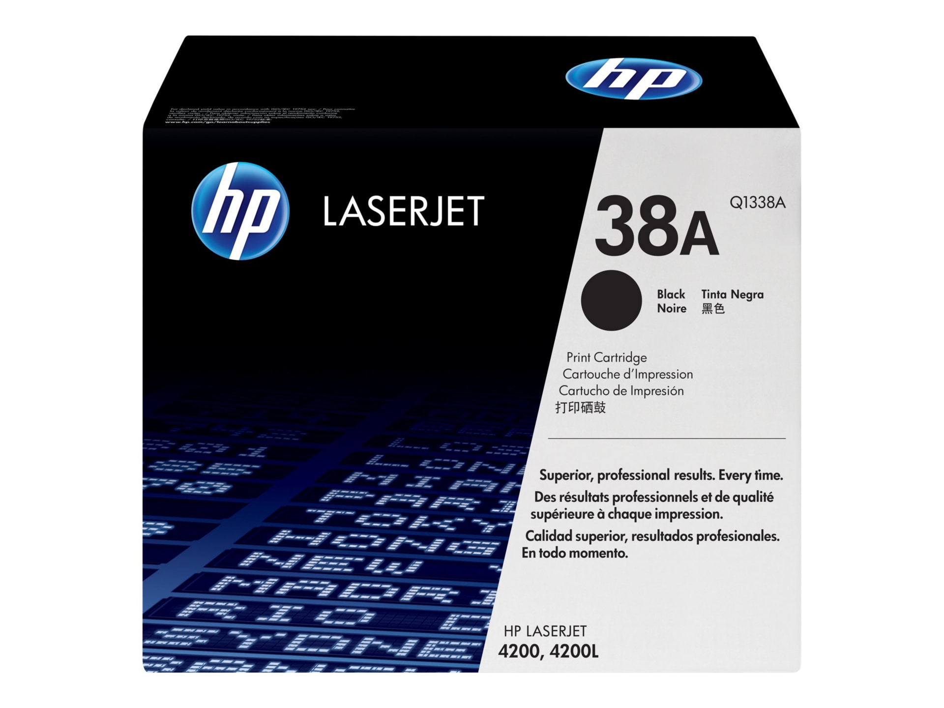 HP 38A (Q1338A) Original Laser Toner Cartridge - Single Pack - Black - 1 Each