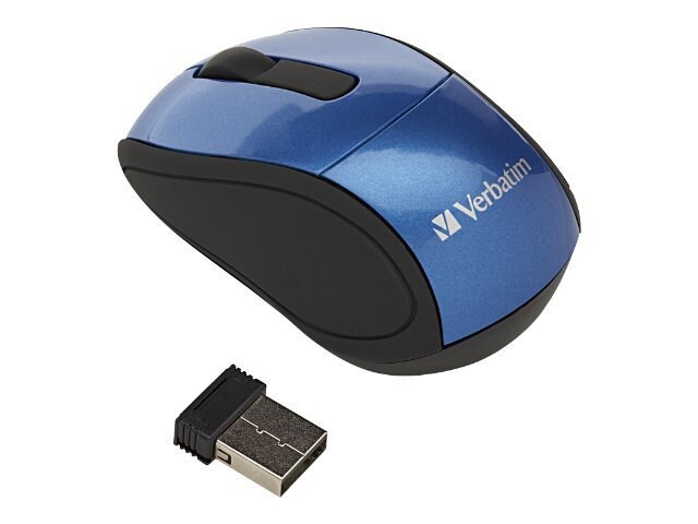 Verbatim Wireless Mini Travel Mouse - mouse - 2.4 GHz - blue