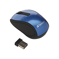 Verbatim Wireless Mini Travel Mouse - mouse - 2.4 GHz - blue
