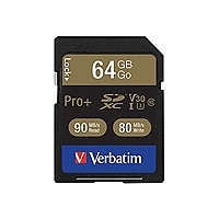 Verbatim PRO+ - carte mémoire flash - 64 Go - SDXC UHS-I