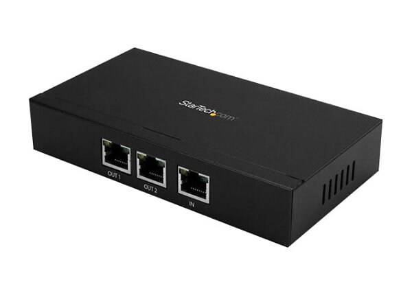 StarTech.com 2 Port Gigabit PoE+ Extender 802.3at & 802.3af - 100m (330ft)